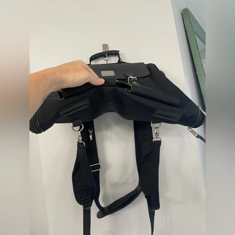 Ossington NY convertible folding garment travel bag shoulder back & hand straps